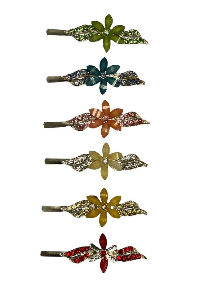 6 Pcs, Rhinestone Hair Clip Girls Snap Hair Barrett Hairpin Hair Styling