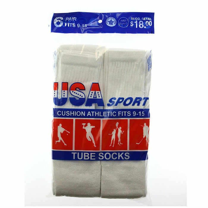 Men's Solid Tube Socks Over the calf High 21 Inch Socks Size: 9-15