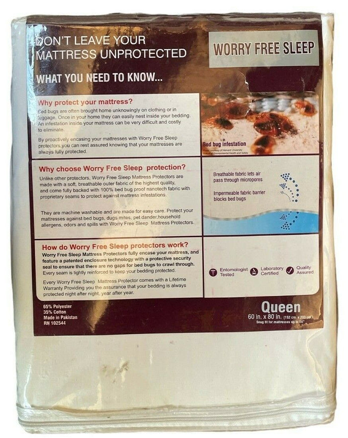 Premium Anti-bed Bug Mattress Protector Queen ( 60 x 80 x 16 Inch )