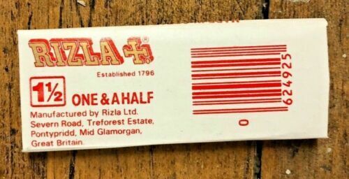 VINTAGE 1980, 5 Booklet RIZLA 1 1/2 WIDE Rolling Paper.