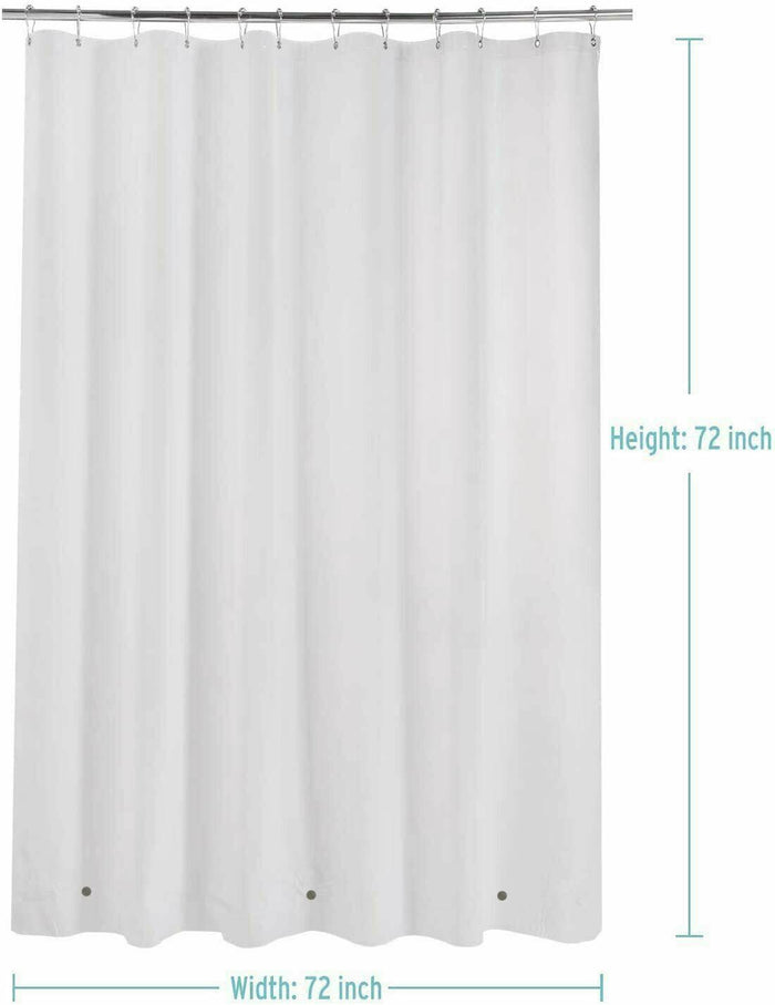 Shower Curtain liner PEVA Water Repellent with Magnets Size: 72 x 72 Inches