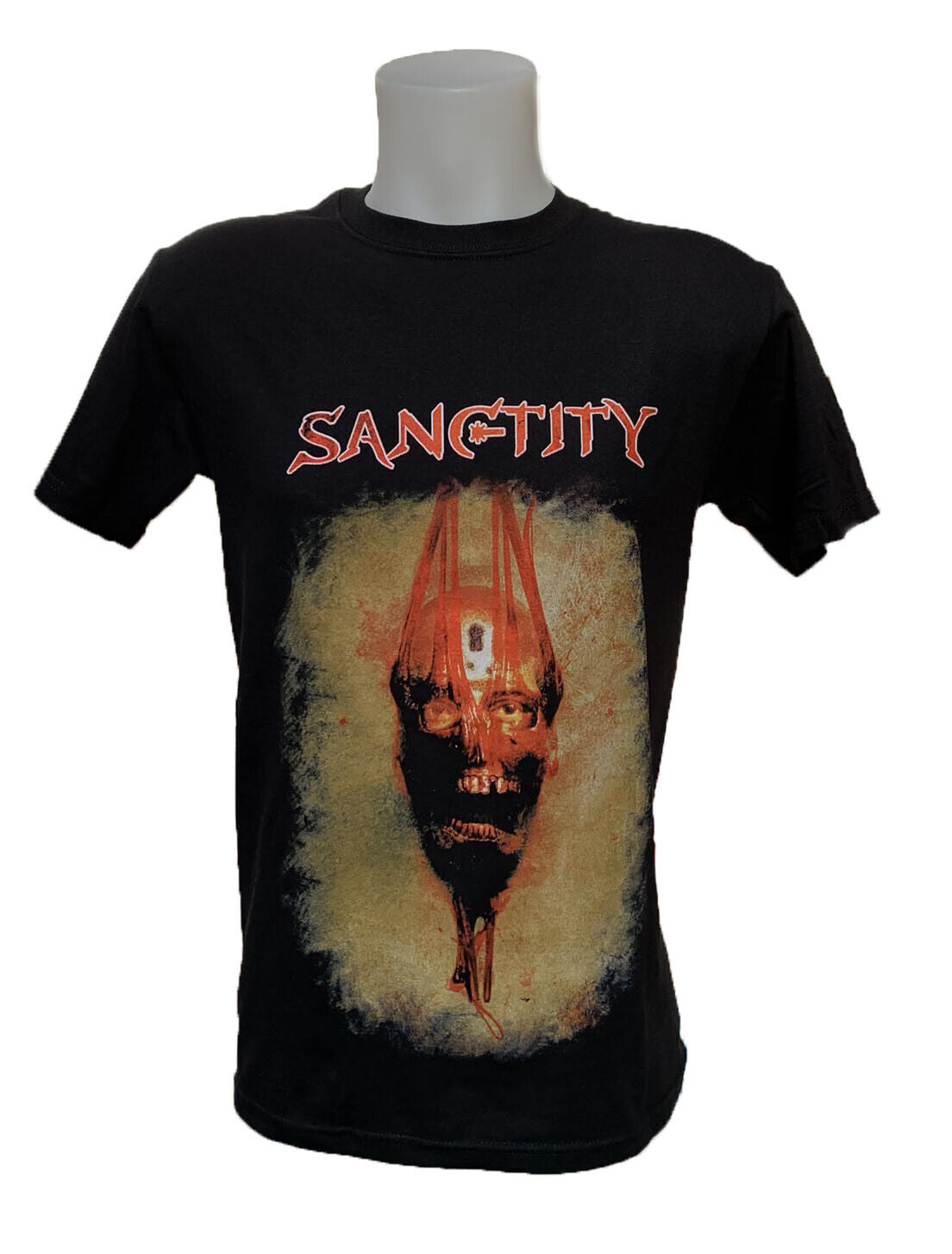 SANCTITY SKULL MASK TEE BLACK