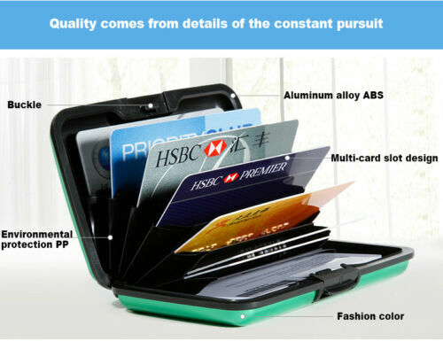 Aluminum Metal Wallet Hold 7 Credit Card Case Holder Anti RFID Scanning USA