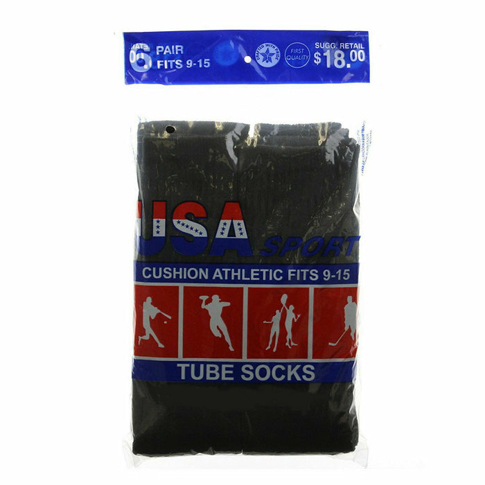 Men's Solid Tube Socks Over the calf High 21 Inch Socks Size: 9-15