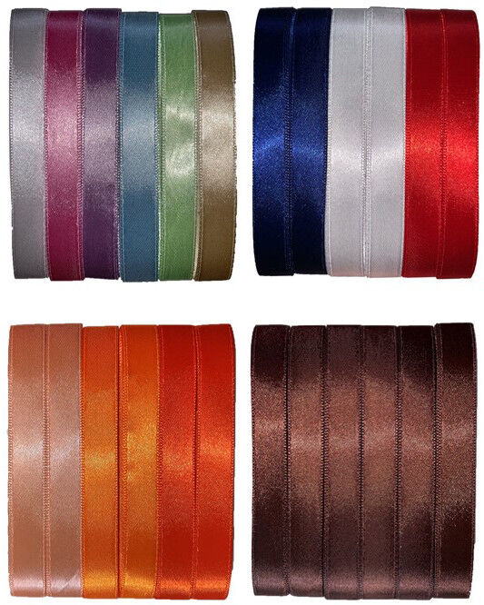 24 Yards, 1/2 Wide, 1 Yard per Ribbon, 100% Polyester Hair Bows Ribbon