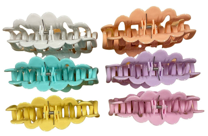 6-12 Pack Women Plastic Hair Claws Hair Clips Jumbo Various Styles Tortoise