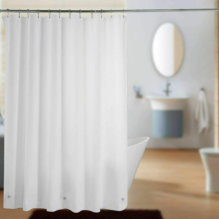 Shower Curtain liner PEVA Water Repellent with Magnets Size: 72 x 72 Inches