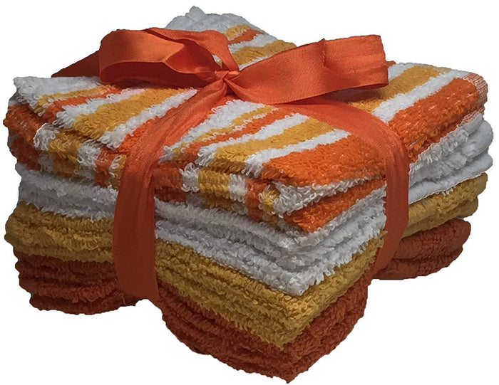 8 Pk 100% Ring Spun Cotton Washcloth Extra Soft, Highly Absorbent Size:12" x 12"