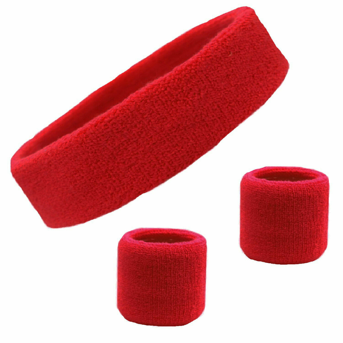 Set of 3, Sweatbands Sets, Sports Athletic Exercise Workout Headband Wristband.