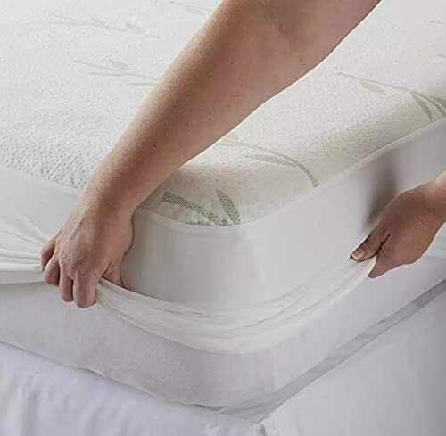 Waterproof Bamboo Mattress Encasement, Zippered, Protector Cover,  Deep Pocket