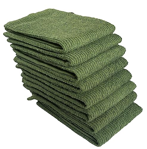 8 Pack, 100% Cotton Bar Mop Kitchen Cleaning Dish Cloth, Dish Towel, Super Absorbent, Machine Washable, Multi-Purpose for Home, Kitchen Size: 12x12 inch.