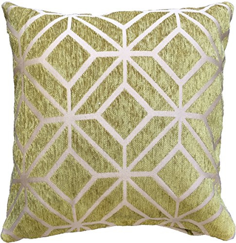 Set of 2, Reversible Chenille Velvet Square Throw Pillow Cushion Covers Size: 18" x 18" / 45 x 45 cm, Insert Not Included. (Forest Green)