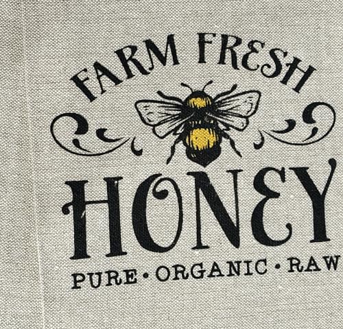 Set of 2, 100% Cotton, Farm Fresh Honey, Farmhouse Themed Flour Sack Tea Towel/Kitchen Towel for Wedding, Baby Shower, Home Decor, Housewarming 16 X 28 Inch.