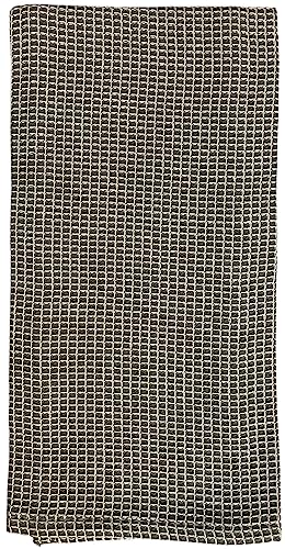 Set of 2, 100% Cotton White Herringbone Pom Poms Funny Kitchen Towels Saying, Gather here with Grateful Hearts and Grey Dyed Waffle Weave Kitchen Towels/Dish Towels Size: 16 X 28 Inch.