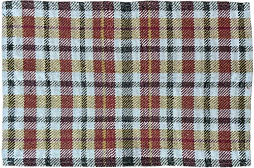 Autumn Fall Plaid Tapestry Placemat for Thanksgiving Set of 4, Kitchen Table Mats for Kitchen Dining Table, Easy to Clean Size : 13" x 19".