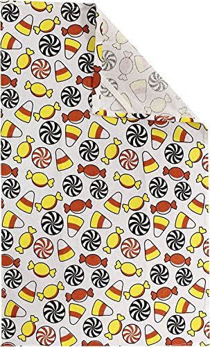 Set of 6, 100% Cotton Halloween Decorative Flour Sack Towels, Halloween Kitchen