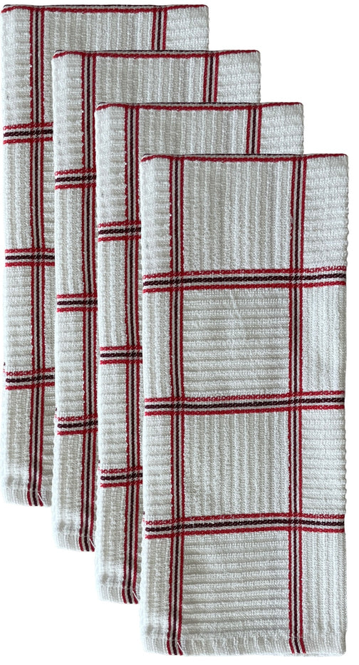 Set of 4, 100% Ring-Spun Cotton Kitchen Towels (16 x 26 inch) | Soft and Absorbent Dish Towels | 317 GSM Cotton Tea Towels | Kitchen Towel, Hand Towels | Dish Towels for Kitchen |