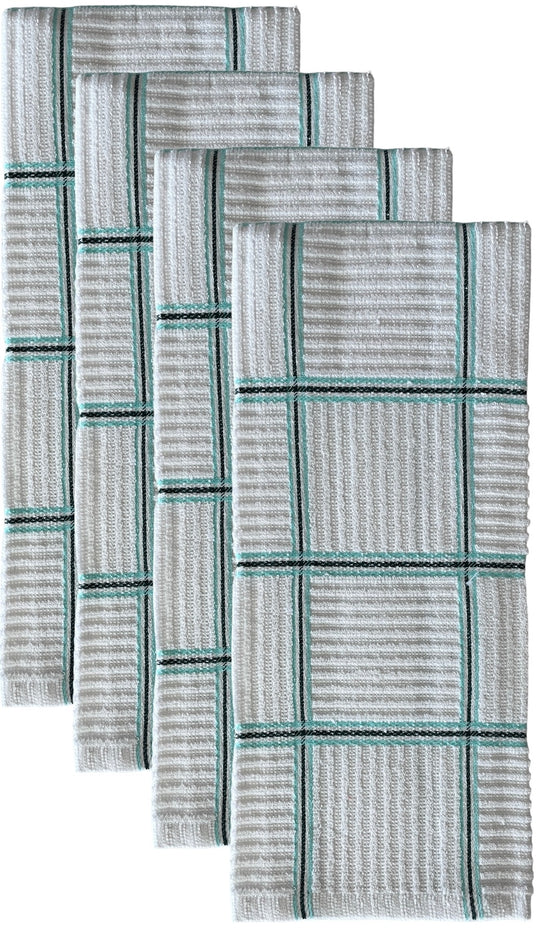 Set of 4, 100% Ring-Spun Cotton Kitchen Towels (16 x 26 inch) | Soft and Absorbent Dish Towels | 317 GSM Cotton Tea Towels | Kitchen Towel, Hand Towels | Dish Towels for Kitchen |