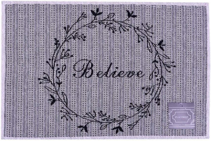 Set of 4, Believe Design Printed Tapestry placemats for Dining Table, Table mat