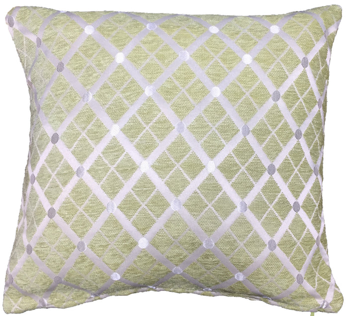 Set of 2, Diamond Chenille Reversible Throw Pillow Cushion Covers Size: 18" x 18" / 45 x 45 cm, Insert Not Included.