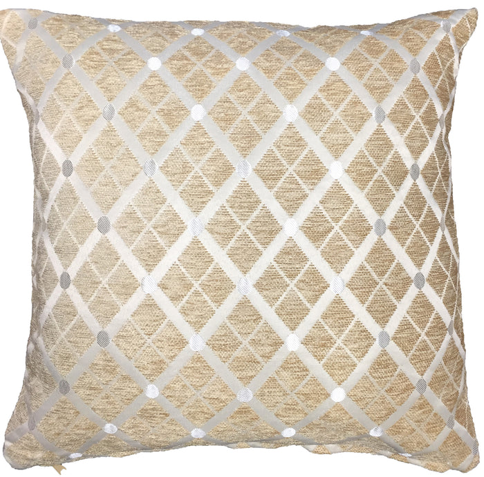 Set of 2, Diamond Chenille Reversible Throw Pillow Cushion Covers Size: 18" x 18" / 45 x 45 cm, Insert Not Included.