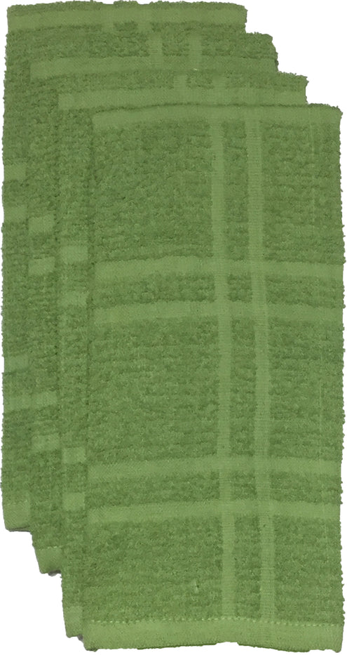 Set of 4, 100% Cotton Window Panel Terry Kitchen Towel - 4 Kitchen Towels Size: 15 x 25 inch Ultra Absorbent, Maximum Softness and Machine Washable.