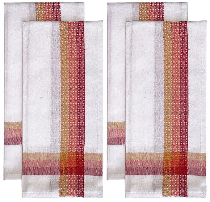 Set of 4, 100% Cotton Terry Kitchen Towels Ultra Absorbent Size : 16 x 26 Inch.