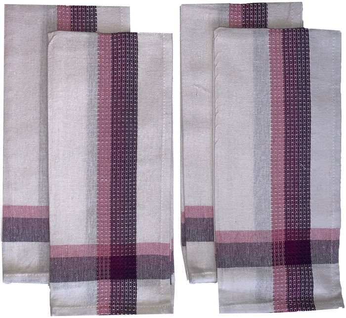 Set of 4, 100% Cotton Terry Kitchen Towels Ultra Absorbent Size : 16 x 26 Inch.