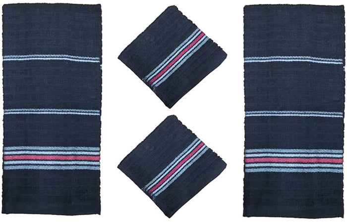 Set of 4, 100 Ring Spun Ribbed Terry Cotton 2 Kitchen Dish Towel Size: 16” x 27”, Wash Cloths Size: 13” x 13” Ultra Absorbent & Durable for Wiping Down Countertops, Dusting or Drying.