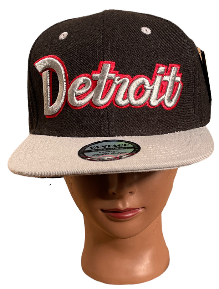 100% Cotton Detroit Baseball Cap Trucker Hat Head Wear Adjustable Snapback