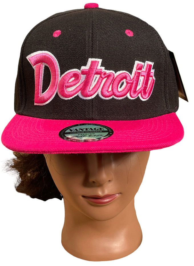 100% Cotton Detroit Baseball Cap Trucker Hat Head Wear Adjustable Snapback