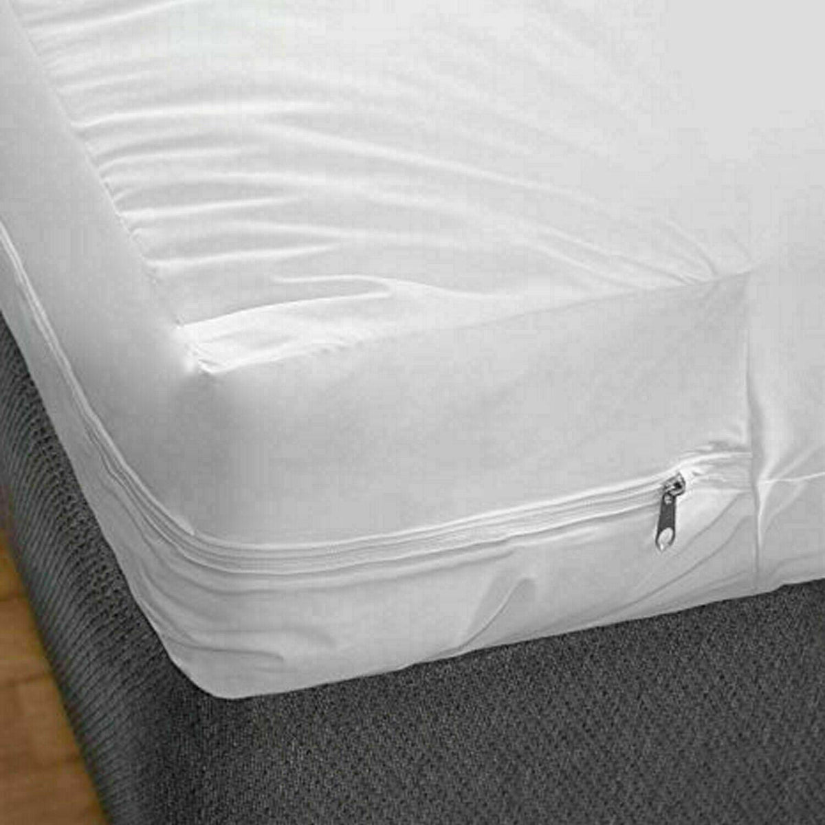 12" Heavy Gauge Vinyl Mattress Cover with Zipper, Water proof, Bed Bug Protector