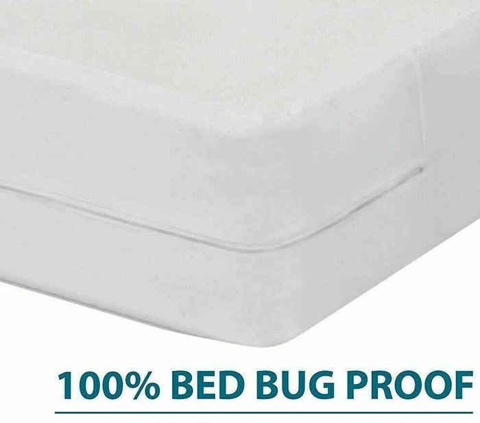 12" Heavy Gauge Vinyl Mattress Cover with Zipper, Water proof, Bed Bug Protector