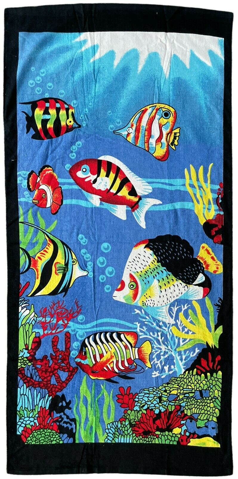 100% Cotton Tropical Fish Velour Beach Towel Soft & Quick Dry Size 28" x 56"